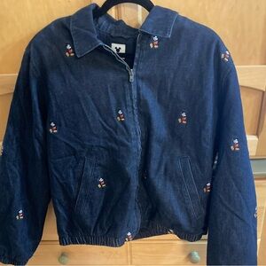 GAP Disney Mickey Denim Bomber Jacket
